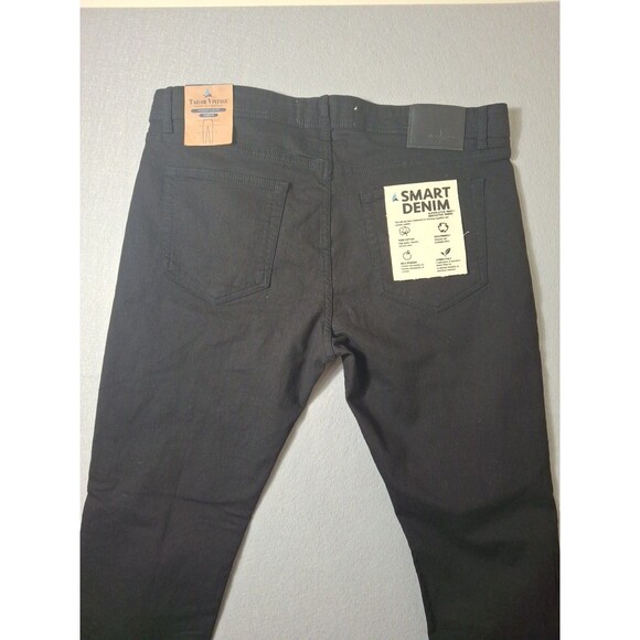Tailor Vintage NWT Mens 38x32 Smart Denim Black Pants Jeans Canaan Slim Fit $98 - Picture 13 of 14